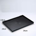 thumbnail image 6 of 1 Pcs New Kitchen Multi-Purpose Plastic Rectangle Serving Trays Large Plastic Tray Decorative Tray Bed Table Tray BLACK 21.7X15.5X2.3CM 1 PCS, 6 of 8