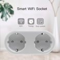 thumbnail image 2 of Wifi Smart Dual Socket Switch Plug Dual Socket EU Adapter Tuya Smart Life Remote Control Surveillance Alexas Sockets, 2 of 5