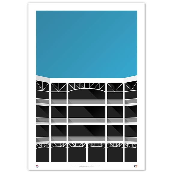 Texas Rangers Minimalist Globe Life Field 14'' x 20'' Fine Art Print