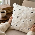thumbnail image 5 of Halloween Ghost Pillow Covers 18x18 inch Set of 1 White Ghost Throw Pillow Cases Soft Plush Faux Fur Wool Decorative Cushion Case for Sofa Couch Bed Chair Living Room Home Decor, 5 of 5