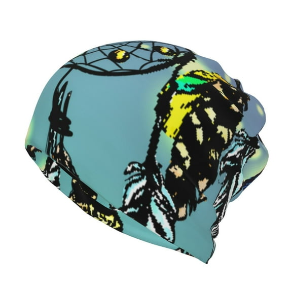Rateoe Beautiful Dreamcatcher Cotton Slouchy Beanie Hat for Men/Women,Lightweight Oversize Large Thin Skull Cap Night Sleeping Cap