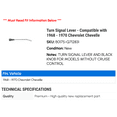 thumbnail image 2 of Turn Signal Lever - Compatible with 1968 - 1970 Chevy Chevelle 1969, 2 of 2