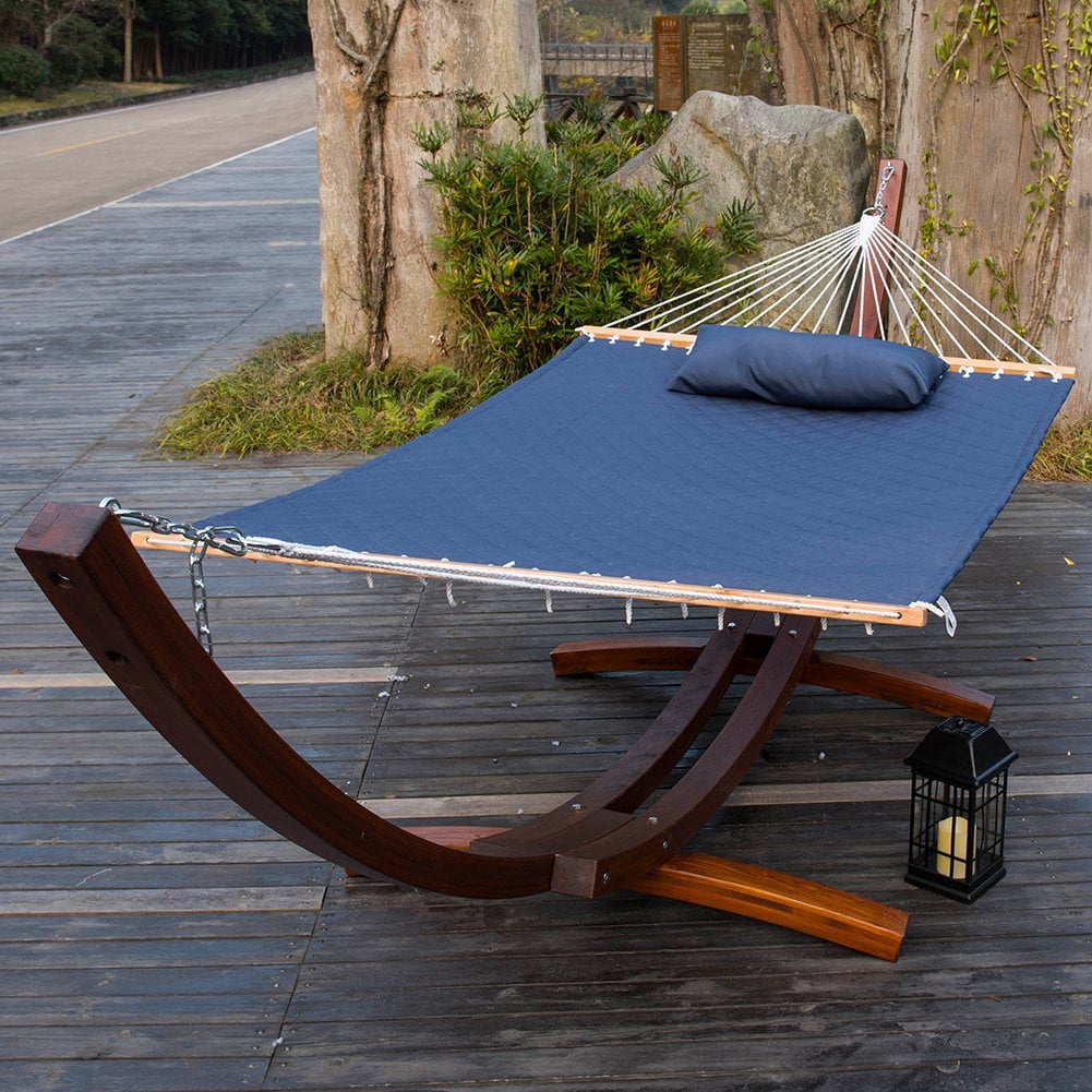Lazy Daze Hammocks 10 Foot Russian Pine Hardwood Arc Frame Hammock Stand with Hooks and Chains
