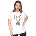 thumbnail image 4 of Funny Christmas Hipster Reindeer Lit Womens Fitted Plus Size Graphic Tee Brisco Brands 3X, 4 of 5