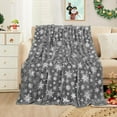 thumbnail image 2 of Christmas Blanket Silver Snowflake Christmas Throw Blanket, Snowflake Christmas Blankets and Throws Soft Warm Flannel Christmas Throw Blankets for Couch, Bed, Sofa, 50 x 60 Inch, Silver, 2 of 6