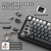 ATTACK SHARK X85PRO Gasket Mechanical Keyboard, 75% Wireless Gaming Keyboard with TFT Screen&CNC Knob, 2.4Ghz/BT5.1/USB-C, 5 Layer Padding, Hot-Swap Linear Switch, RGB, for PC,MAC,QMK
