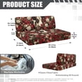 thumbnail image 7 of XYZCANDO Cow Floral RV Dinette Cushion Covers Stylish Camper Decor Universal Couch Cushion Covers for Women Furniture Covers for Sofa and Loveseat Comfortable Slip Covers for Loveseat Red, 7 of 7