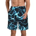 thumbnail image 1 of Fotbe Lightning Trajes de Baño Estampados para Hombre, Shorts de Verano de Secado Rápido, Ropa de Playa, Bañadores-XX-Large, 1 of 6