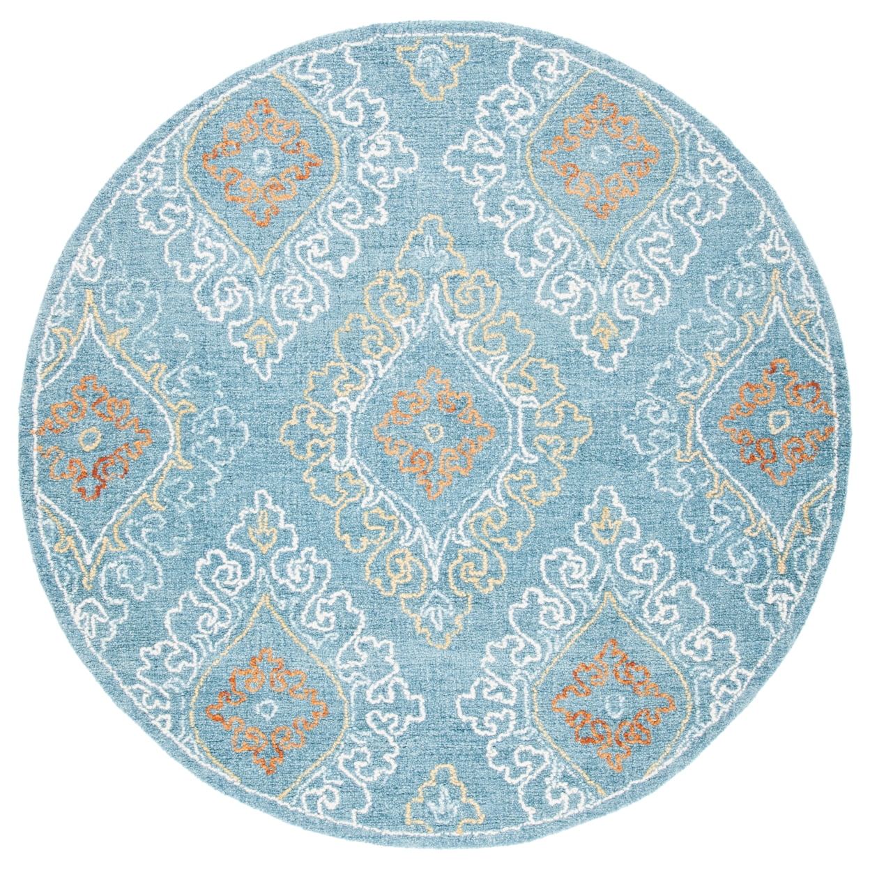 Safavieh  Handmade Blossom Sueann Wool Rug 4' x 6' 4' x 6' Indoor, Handmade Living Room, Bedroom, Dining Room Rectangle