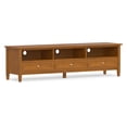 thumbnail image 5 of Simpli Home Warm Shaker 72 inch Wide Solid Wood Low TV Stand in Light Golden Brown For TVs up to 80 inches, 5 of 12