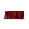 DefiDgd Solid Color Linen Short Valance,Farmhouse Country Short Curtains for Windows Kitchen Living Room Bathroom Small Window Decoration(Red)