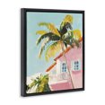 thumbnail image 2 of Stupell Industries Contemporary Pink House Palm Tree Black Floating Frame Canvas Art, 17 x 21, by The Prints Vibe, 2 of 8