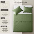 thumbnail image 3 of IR Imperial Rooms 3Pc-Embossed Bedspread Microfiber Floral Modern Quilt Set Lightweight California King Olive Green, 3 of 9