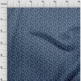 thumbnail image 3 of oneOone Silk Tabby Blue Fabric Floral Sewing Material Print Fabric By The Yard 42 Inch Wide, 3 of 5