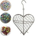thumbnail image 6 of Xloro Heart Shaped Hanging Planter Metal Wire Succulent Basket Wrought Iron Floral Wreath Frame with Hook for Wall Garden Decor Patio Courtyard (1Pc 8"), 6 of 9