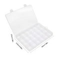 thumbnail image 5 of Plastic Clear Organizer Box Bead Storage Containers with Adjustable Dividers for Craft Jewelry Fishing Tackles Parts Storage, 24 Grids, 7.48x4.96x1.38", 5 of 6