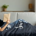 thumbnail image 3 of Sleep Soft Flannel Fleece Throw Blanket, Dreams Concept with a Deer and Stars in Blue Shades Abstract, Cozy Plush for Indoor and Outdoor Use, 50" x 60", Night Blue Slate Blue, by Ambesonne, 3 of 5