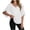 Z48 White, variant on Women Blouses Dressy Casual V Neck 3/4 Split Sleeve Flutter Chiffon Tops Loose Fit Casual Work Shirts Fashion Summer Elegant Tunics White,M