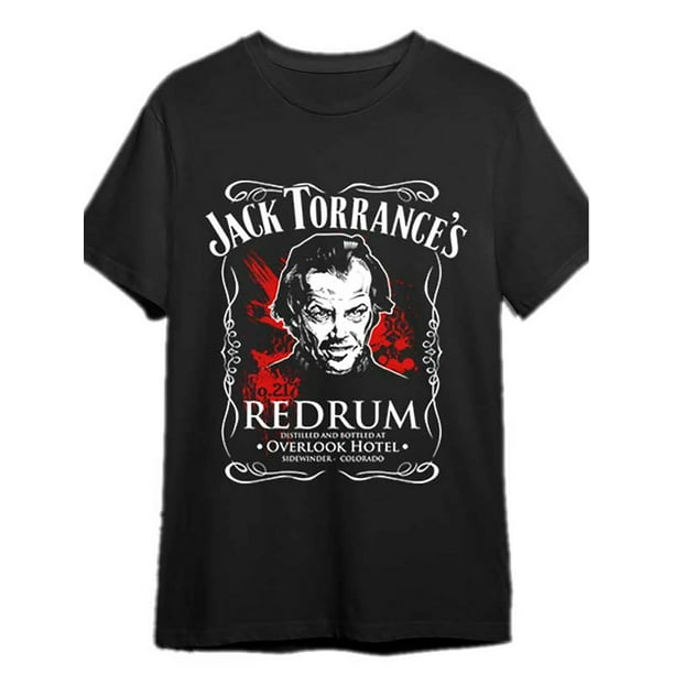 Jack Torrance Redrum T-shirt Men's Short Sleeve Fun Graphic T-shirt collection black