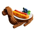 thumbnail image 4 of FOMIYES Brown Simulation Rattan Storage Basket Dog Design for Bread Snacks and Home Decor, 4 of 8