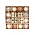 thumbnail image 4 of Juego de 44 bolas navideñas para colgar en el árbol de Navidad, brillantes Dorado champagne, 4 of 9