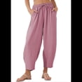 thumbnail image 1 of Pantalones Rectos Holgados e Informales de Algodón y , Color Rosa y , Talla XXXL, 1 of 5