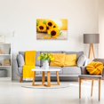 thumbnail image 4 of Sunflower Canvas Wall Art Sunflowers Print Painting Yellow Floral Picture Bathroom Kitchen Decor Frame Ready to Hang (Sunflower - 1, 11x14inch (28x35cm)), 4 of 6