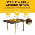 thumbnail image 4 of Sunflower Table Cloths for 5 Foot Rectangle Tables, Yellow Summer Botanical Butterfly Wooden Vintage Patio Waterproof Elastic Fitted Tablecloths, Washable Rectangular Table Cover for Camping, 4 of 8