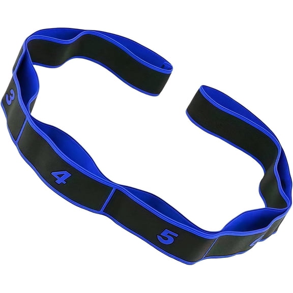 Fitness Exercise Resistance Band,8-Section Number Stretch Resistance Band with Clear Markings for Pilates, Yoga,Stretching