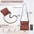 thumbnail image 7 of Tutolipy Waterproof PU Leather Shoulder Crossbody Bag for Travel Daily Use, PU Material Adjustable Strap Women's Shoulder Bag, Santa Snowman, 7 of 7