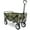 Green 04, variant on Folding Wagon Cart, Garden Beach Carts with Adjustable Handle, Heavy Duty Utility Garden Wagon Grocery Cart, Max Capacity 220lbs, Gray