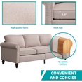 thumbnail image 2 of BALUS Living Room Sofa Set, Linen Fabric Sectional Sofa and Loveseat Sets, Free Combination Couch Perfect for Small Spaces, Beige, 2 of 7