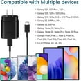 thumbnail image 4 of 25W Super Fast Wall Charger, 10Ft USB-C Cable Adapter for Samsung Galaxy S25 S24 S23 S21 S20+ Ultra A54 A55 A56 5G (2PACK), 4 of 15