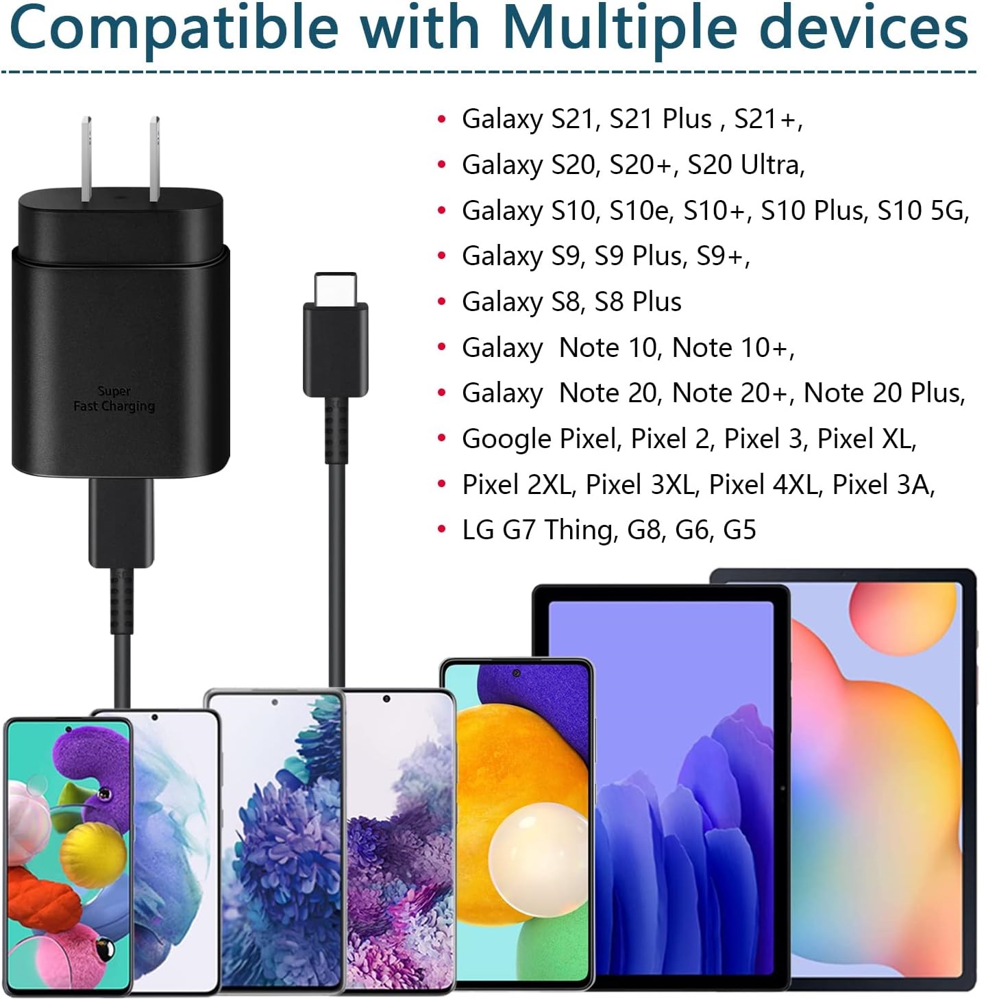 Supboyi 25W Super Fast USB-C Charger with 10ft Cable, 2-Pack photo 4