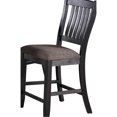 thumbnail image 2 of Dark Gray High Chair, Fabric Seat Cover, Wood Construction Rustic Black 23.66in Width, Seat, Frame, 2 of 2