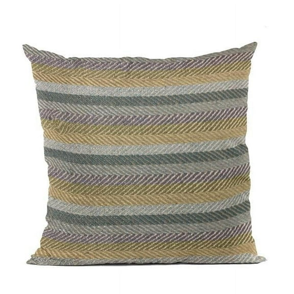 Blue Tracks Stripe Luxury Throw Pillow - 20 x 20 in.