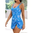 thumbnail image 4 of One Piece Swimdress Swimsuits for Women Tummy Control Swim Dresses Skirt Bathing Suit, 4 of 11