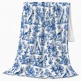 thumbnail image 2 of Chinoiserie German Shepherd Garden Scene, Festive Pet Portrait Pattern, Warm Flannel Blanket for Living Room and Bedroom, Dog Lovers Just Because Gift, Pet Lover Home Decor, 2 of 9