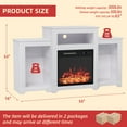 thumbnail image 6 of MELLCOM 55" Fireplace TV Stand for TVs Up to 65", 18" Fireplace Insert with APP Control, Remote Control, 16 Color Lights, Entertainment Center, White, 6 of 7