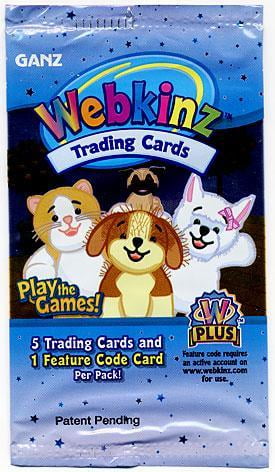NEW WITH SEALED CODE 1 PACK OF WEBKINZ TRADING CARDS WEBKINZ AMERICAN GOLDEN 