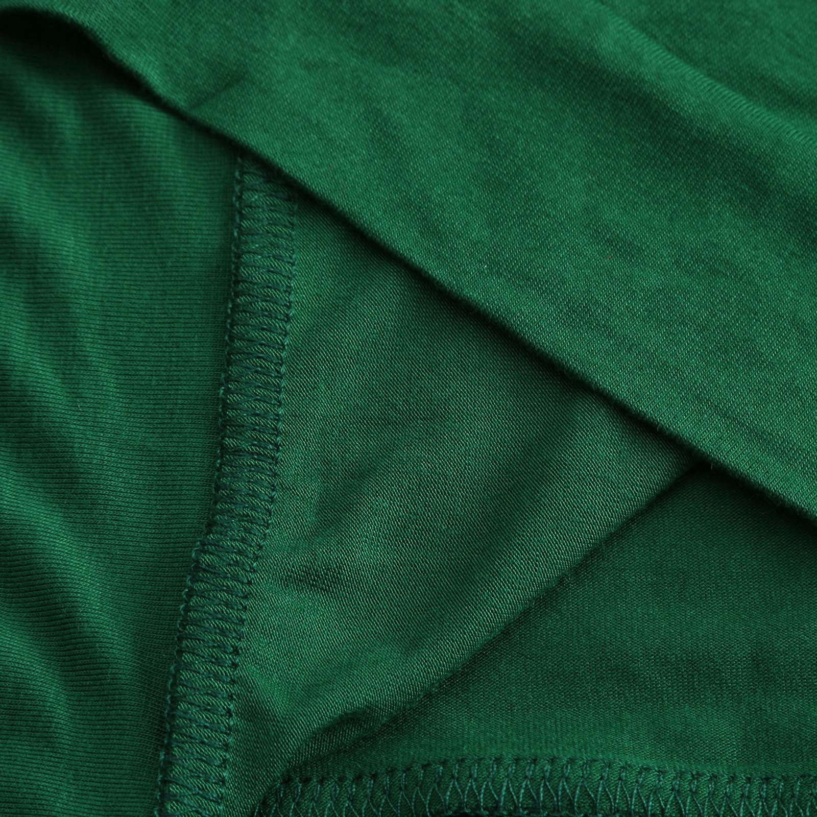 BONIXOOM Pajamas For Women Thanksgiving Pajamas Sleepwear None Short Sleeve Sleep Pants Solid Green M