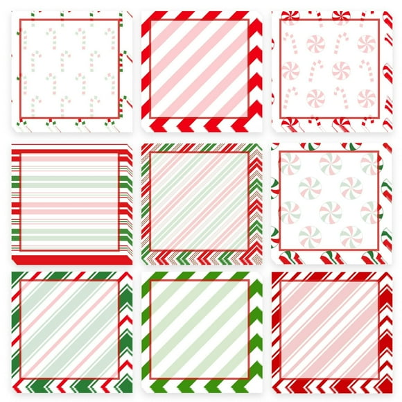 Caramelos navideños Sticky Notes Demonwer, 9 unidades, 7,5 x 7,5 cm