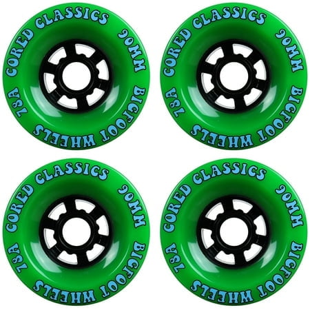 Bigfoot Cored Classics Longboard Wheels Green, 90mm