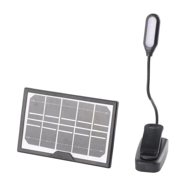 Lámpara de escritorio solar ANGGREK recargable Luz de día cálida Luz blanca sin parpadeo Clip de cuello de cisne flexible 5V