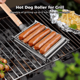 thumbnail image 2 of 2 Pcs Rouleau à Hot-Dogs pour Gril, Support à Saucisses avec Poignée en Bois, Gril à Hot-Dogs BBQ pour Hot-Dogs Cuits Uniformément, 2 of 7