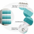 thumbnail image 5 of 60x72 Inch Shower Curtains for Bathroom Aqua Teal White Striped Fabric Bath Curtain Decor Farmhouse Stripes Waterproof Restroom Curtains Shower Set Accessories with 12 Hooks 60 Inch, 5 of 6