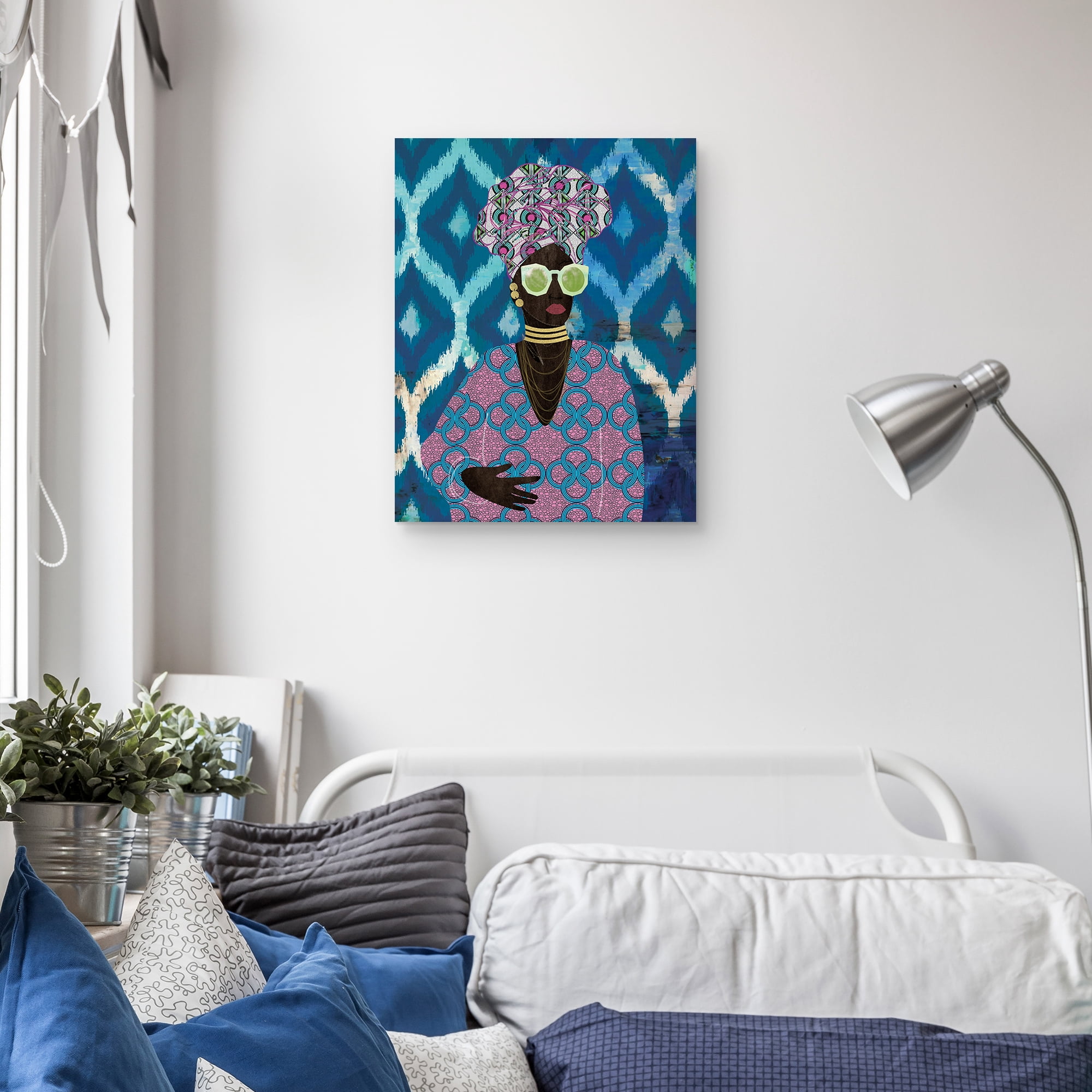 Masterpiece Art Gallery Modern Turban Queen People Canvas Art Print, 22" x 28", by Nikki Chu