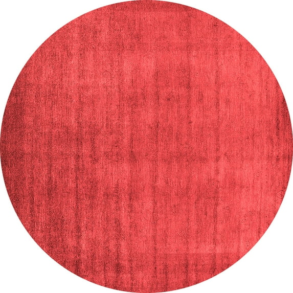 Ahgly Company Indoor Round Oriental Red Industrial Area Rugs, 4' Round