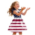 thumbnail image 6 of KPOPLK 4th of July Toddler Girl Outfit Dress Smocked USA Sleeveless Tie Strap Fouth of July Dresses Kids Patriotic Clothes(4-5 Years,Brick Red), 6 of 6