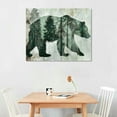 thumbnail image 2 of ARISTURING Farmhouse Bear Cabin Wall Decor Rustic Natural Forest Wildlife Pictures Wall Art Abstract Woodland Bear Canvas Print Painting Framed Home Artwork Decorations For Bathroom Bedroom Office, 2 of 6